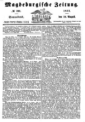 Magdeburgische Zeitung Samstag 18. August 1855