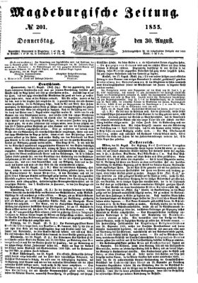 Magdeburgische Zeitung Donnerstag 30. August 1855