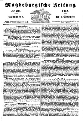 Magdeburgische Zeitung Samstag 1. September 1855