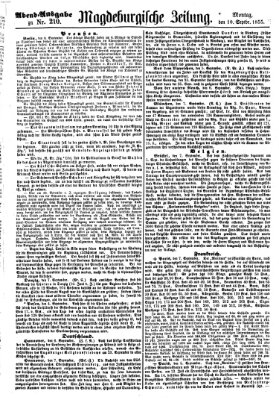 Magdeburgische Zeitung Montag 10. September 1855