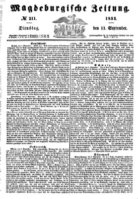 Magdeburgische Zeitung Dienstag 11. September 1855