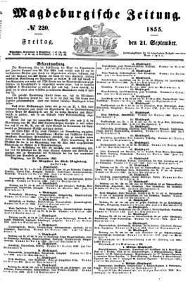 Magdeburgische Zeitung Freitag 21. September 1855