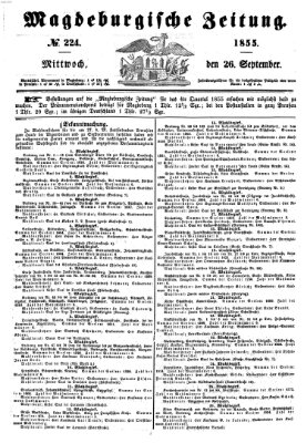 Magdeburgische Zeitung Mittwoch 26. September 1855