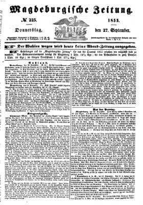 Magdeburgische Zeitung Donnerstag 27. September 1855