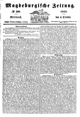 Magdeburgische Zeitung Mittwoch 3. Oktober 1855