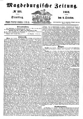 Magdeburgische Zeitung Dienstag 9. Oktober 1855