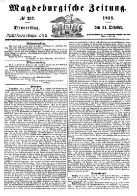 Magdeburgische Zeitung Donnerstag 11. Oktober 1855