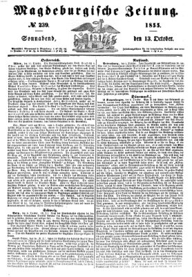 Magdeburgische Zeitung Samstag 13. Oktober 1855