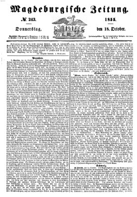 Magdeburgische Zeitung Donnerstag 18. Oktober 1855