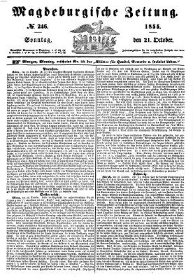 Magdeburgische Zeitung Sonntag 21. Oktober 1855