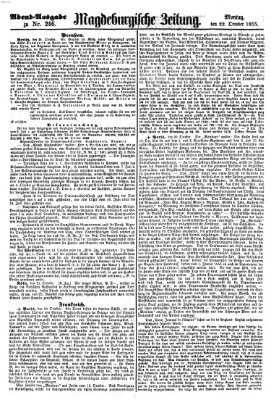 Magdeburgische Zeitung Montag 22. Oktober 1855