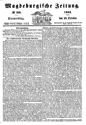 Magdeburgische Zeitung Donnerstag 25. Oktober 1855