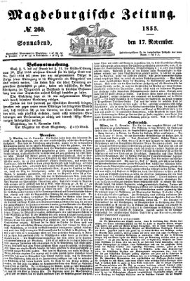 Magdeburgische Zeitung Samstag 17. November 1855