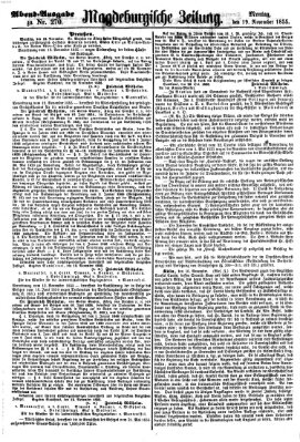 Magdeburgische Zeitung Montag 19. November 1855