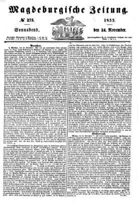 Magdeburgische Zeitung Samstag 24. November 1855