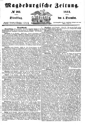 Magdeburgische Zeitung Dienstag 4. Dezember 1855