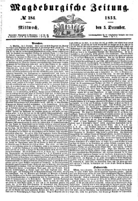 Magdeburgische Zeitung Mittwoch 5. Dezember 1855