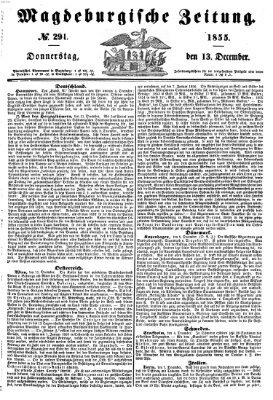 Magdeburgische Zeitung Donnerstag 13. Dezember 1855