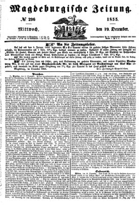 Magdeburgische Zeitung Mittwoch 19. Dezember 1855