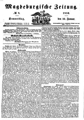 Magdeburgische Zeitung Donnerstag 10. Januar 1856