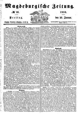 Magdeburgische Zeitung Freitag 25. Januar 1856