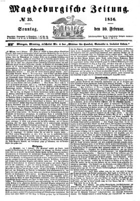 Magdeburgische Zeitung Sonntag 10. Februar 1856