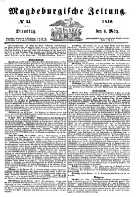 Magdeburgische Zeitung Dienstag 4. März 1856