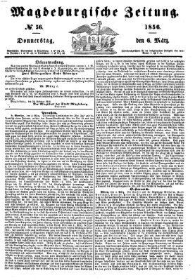 Magdeburgische Zeitung Donnerstag 6. März 1856