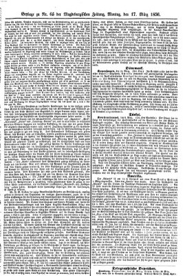 Magdeburgische Zeitung Montag 17. März 1856