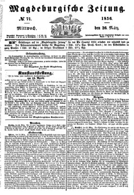 Magdeburgische Zeitung Mittwoch 26. März 1856