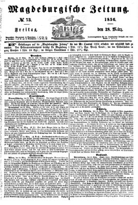 Magdeburgische Zeitung Freitag 28. März 1856