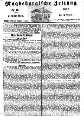 Magdeburgische Zeitung Donnerstag 3. April 1856