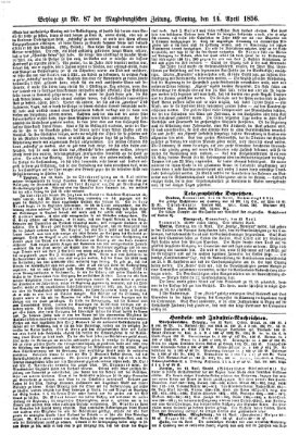 Magdeburgische Zeitung Montag 14. April 1856