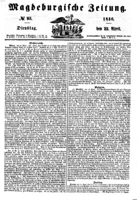 Magdeburgische Zeitung Dienstag 22. April 1856