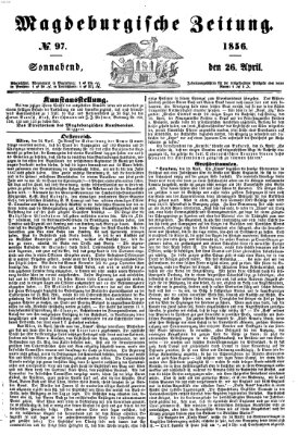 Magdeburgische Zeitung Samstag 26. April 1856