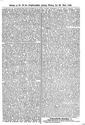 Magdeburgische Zeitung Montag 28. April 1856