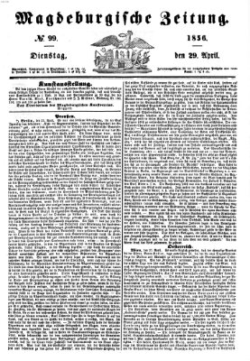 Magdeburgische Zeitung Dienstag 29. April 1856