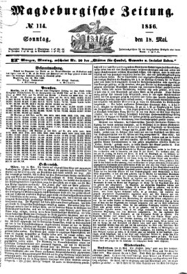 Magdeburgische Zeitung Sonntag 18. Mai 1856