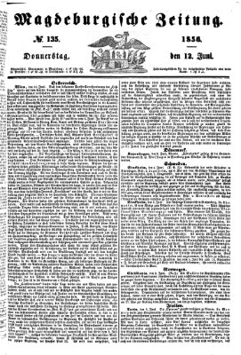 Magdeburgische Zeitung Donnerstag 12. Juni 1856