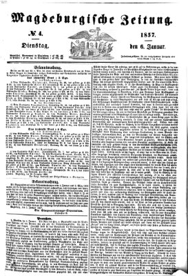 Magdeburgische Zeitung Dienstag 6. Januar 1857