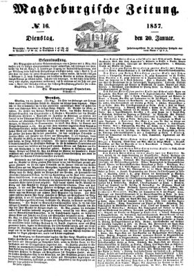 Magdeburgische Zeitung Dienstag 20. Januar 1857