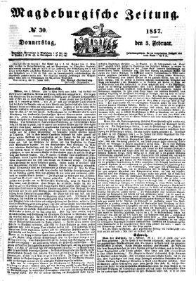 Magdeburgische Zeitung Donnerstag 5. Februar 1857