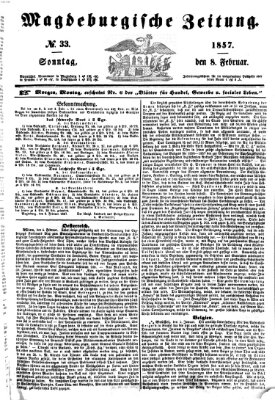 Magdeburgische Zeitung Sonntag 8. Februar 1857