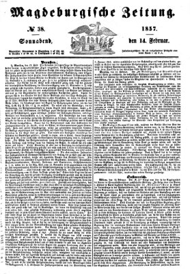 Magdeburgische Zeitung Samstag 14. Februar 1857