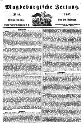 Magdeburgische Zeitung Donnerstag 19. Februar 1857