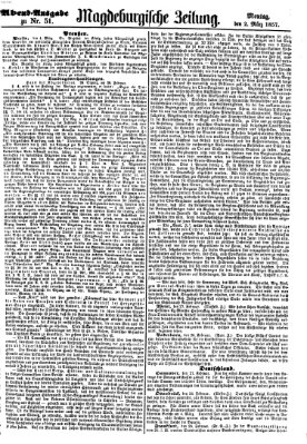 Magdeburgische Zeitung Montag 2. März 1857