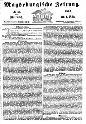 Magdeburgische Zeitung Mittwoch 4. März 1857