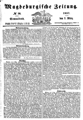 Magdeburgische Zeitung Samstag 7. März 1857