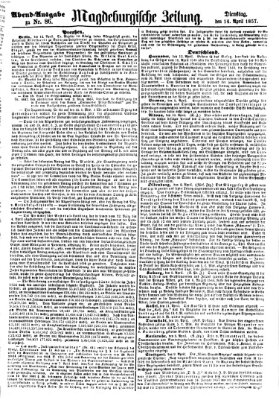 Magdeburgische Zeitung Dienstag 14. April 1857