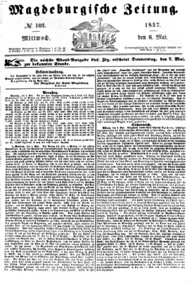 Magdeburgische Zeitung Mittwoch 6. Mai 1857